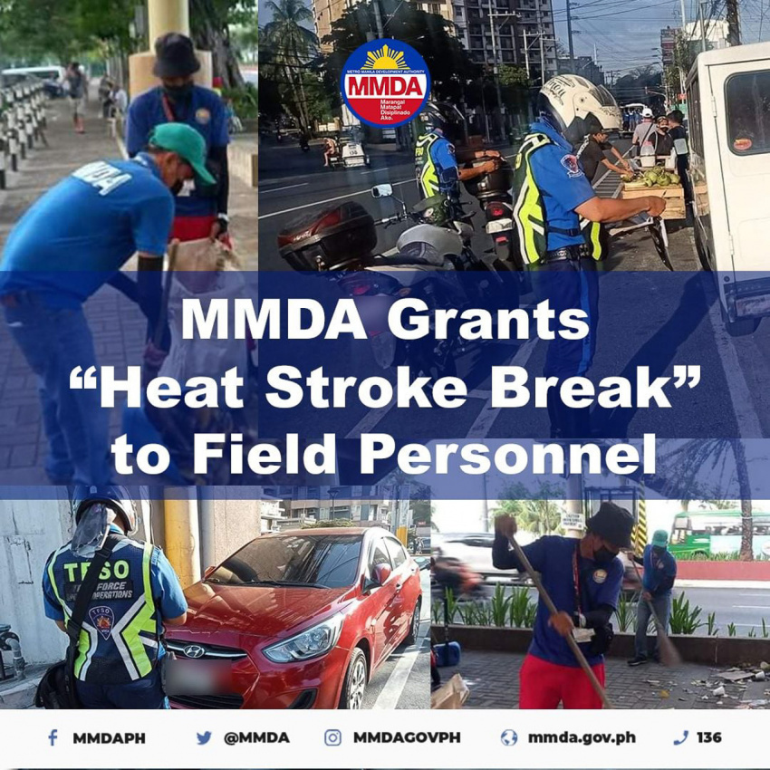 auto news, autos, cars, heat stroke, metropolitan manila development authority, mmda, mmda is giving field personnel a heat stroke break