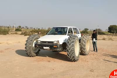 article, autos, cars, this high riding maruti 800 with tractor tyres is unlike anything you’ve seen before