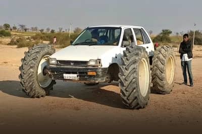article, autos, cars, this high riding maruti 800 with tractor tyres is unlike anything you’ve seen before