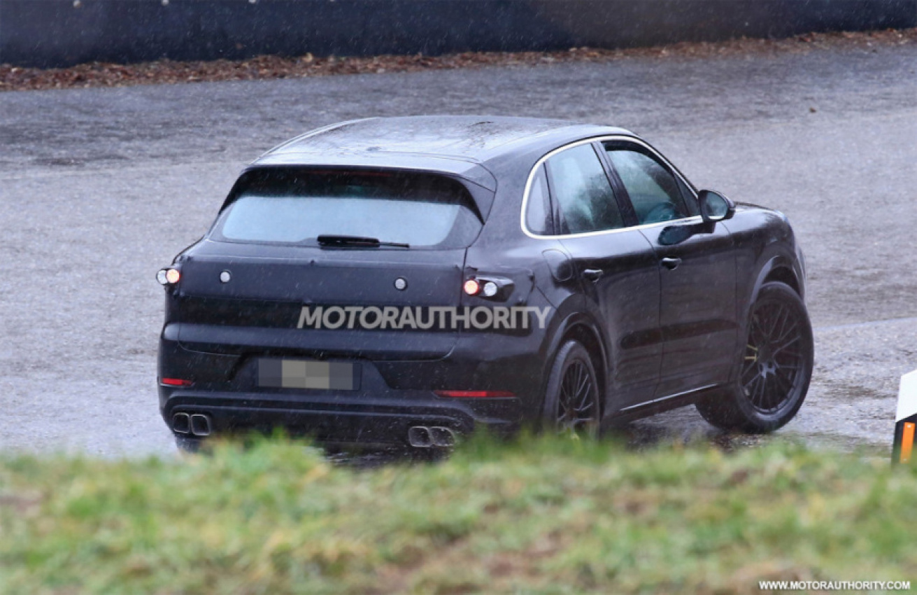 autos, cars, porsche, luxury cars, performance, porsche cayenne, porsche cayenne news, porsche news, spy shots, suvs, videos, youtube, 2023 porsche cayenne spy shots and video: major update pegged for performance suv