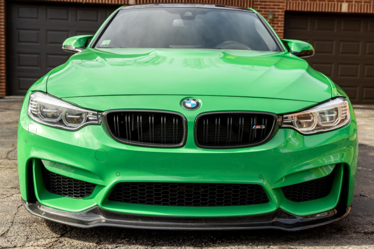 autos, bmw, cars, news, auction, bmw m, bmw m3, galleries, used cars, signal green 2015 bmw m3 isn’t for the faint-hearted