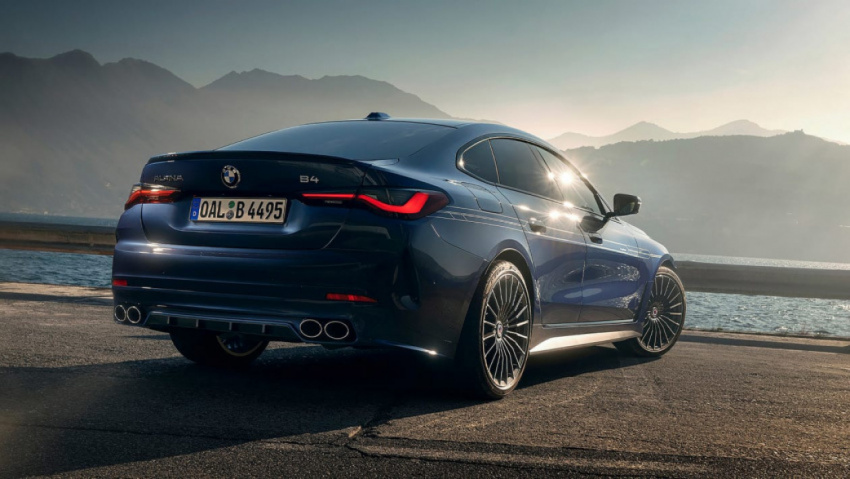 autos, bmw, cars, saloons, 2022 alpina b4 revealed – uprated bmw 4 series gran coupe to pack more torque than an m4