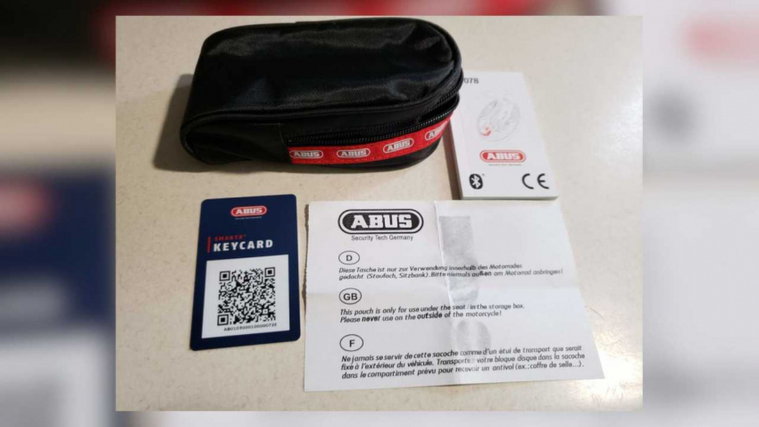 autos, cars, gear, smart, gear review: abus granit detecto smartx 8078 motorcycle lock