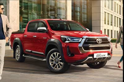 article, autos, cars, isuzu, toyota, android, toyota hilux, android, 2022 toyota hilux gets a price tag in india; much more expensive than isuzu d-max v-cross