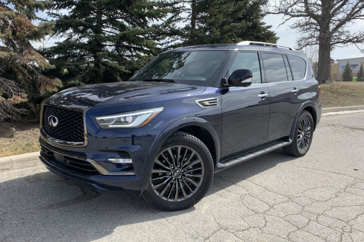 autos, cars, infiniti, luxury, android, infiniti qx80, android, millennial mom’s review: 2022 infiniti qx80