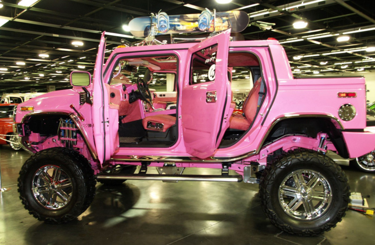 autos, cars, hummer, celebrities, britney spears was sued for putting a fake louis vuitton logo on a pink hummer for her ‘do somethin’ music video