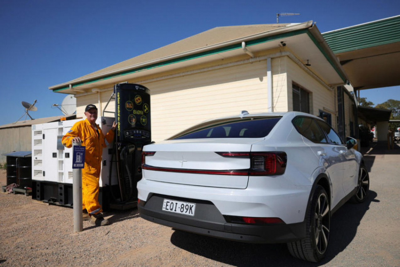 autos, cars, electric vehicle, polestar, car news, features, polestar 2, ev across the outback: charging a polestar 2 with chip fat