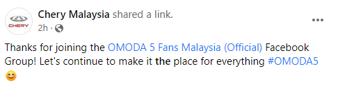 autos, cars, auto news, b-segment suv malaysia, chery malaysia, chery omoda 5, chery suv malaysia, chery malaysia establishes official omoda 5 fan page in malaysia - imminent launch?