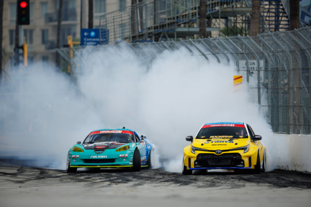 autos, cars, more racing, formula drift long beach ends with a bang, another bang, and a whimper