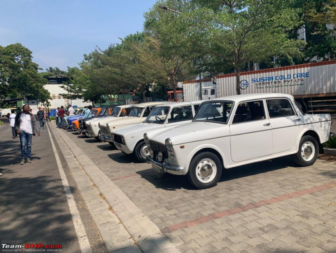 autos, cars, fiat, classic cars, indian, member content, premier padmini, vintage cars, in pictures: fiat 1100 club bangalore 13th anniversary meet