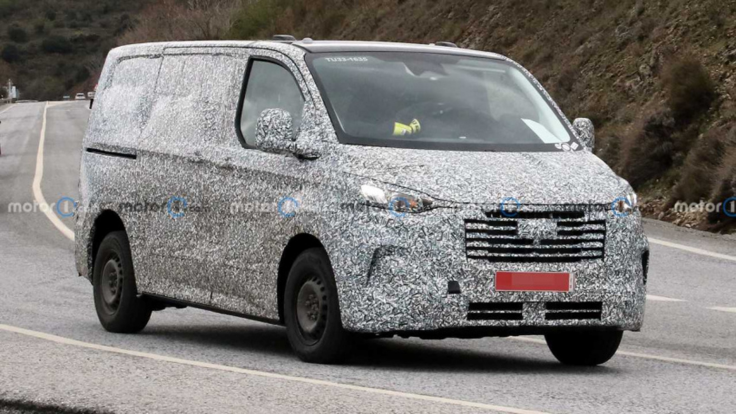 autos, cars, ford, ford transit, next-gen ford transit custom spied with production body