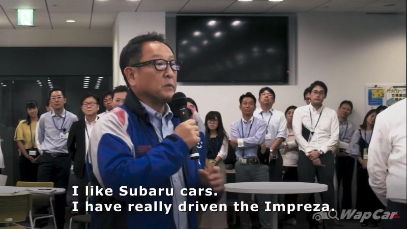 autos, cars, subaru, toyota, subaru impreza, akio has a class c racing license, toyota gr corolla is inspired by his subaru impreza wrx sti