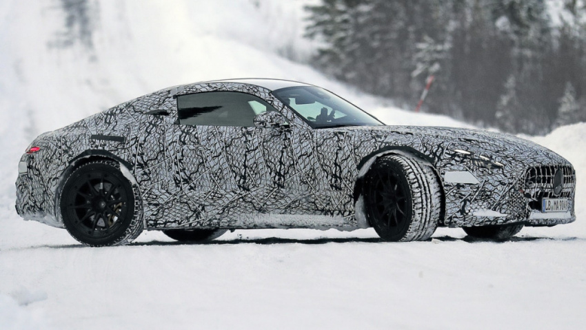 autos, cars, mercedes-benz, mg, coupes, mercedes, performance cars, new 2023 mercedes-amg gt caught testing in two variants