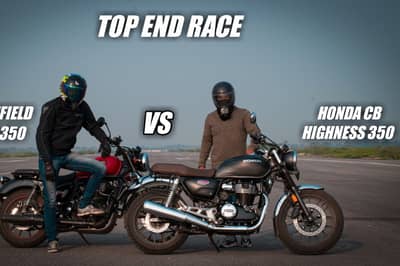 article, autos, cars, honda, drag battle of retro bikes; honda cb highness 350 vs royal enfield meteor 350