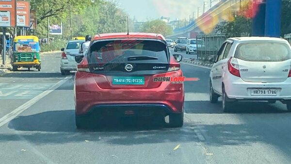 cars, nissan, reviews, 2022 nissan leaf electric car spied testing in delhi ncr