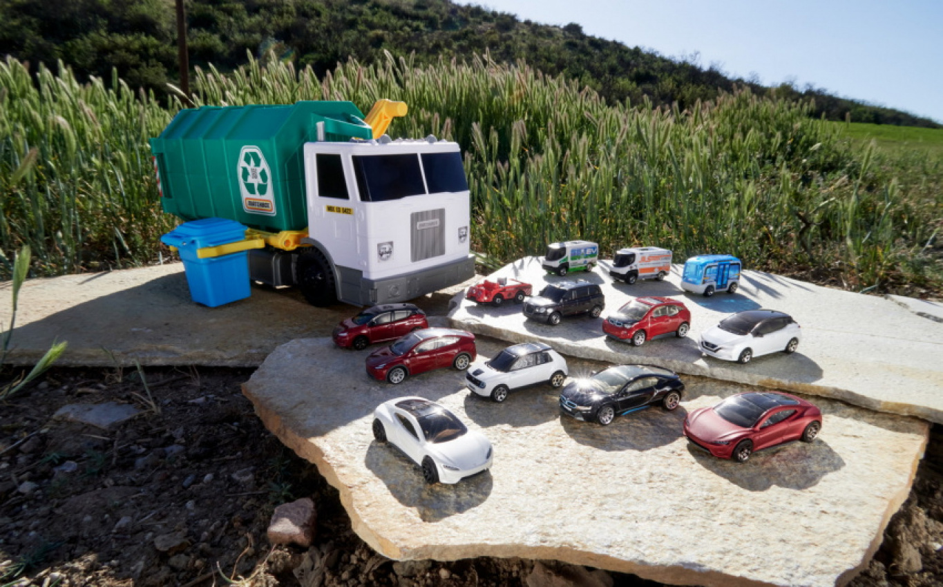autos, cars, products, matchbox, recycling, sustainable energy, tesla, toy cars, toys, matchbox announces expanded range of carbon-neutral toy cars made from recycled materials