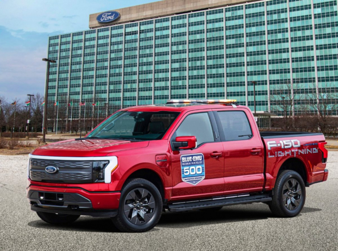 autos, cars, f-150 lightning, mach-e, vnex, f-150 lightning will be 1st electric truck to pace a nascar race