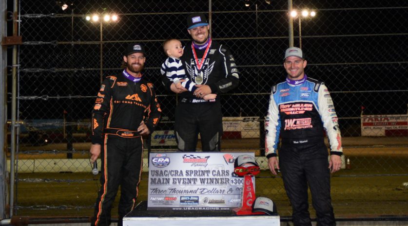 all sprints & midgets, autos, cars, bernal delivers in thunderbowl usac go