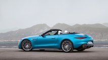 autos, cars, mercedes-benz, mg, mercedes, mercedes-amg sl43 debuts with a turbo four-cylinder using f1 tech