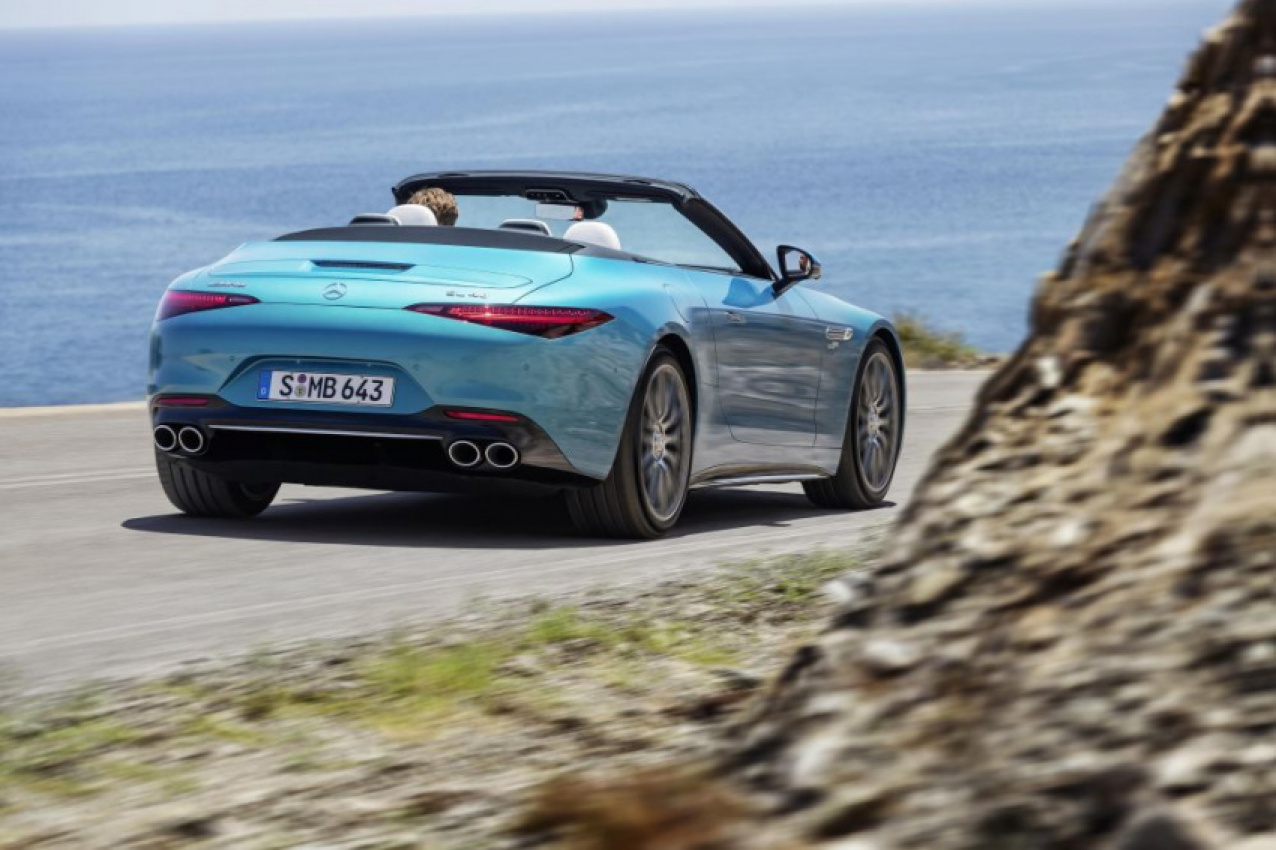 autos, cars, mercedes-benz, mg, android, mercedes, android, 2023 mercedes-amg sl 43 revealed, confirmed for australia
