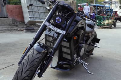 article, autos, cars, harley-davidson, harley, one look at this chopper and you’re thinking harley, but what you’re looking at is actually a custom enfield