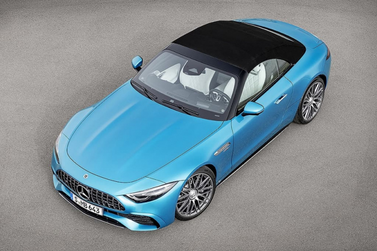 autos, cars, mercedes-benz, mg, reviews, car news, convertible, coupe, mercedes, performance cars, prestige cars, sl class, mercedes-amg sl 43 revealed with f1 tech