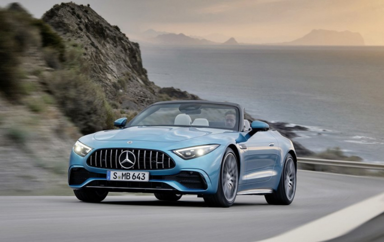 autos, cars, mercedes-benz, mg, mercedes, mercedes-amg sl 43 comes with 4-cylinder engine and electric exhaust gas turbocharger
