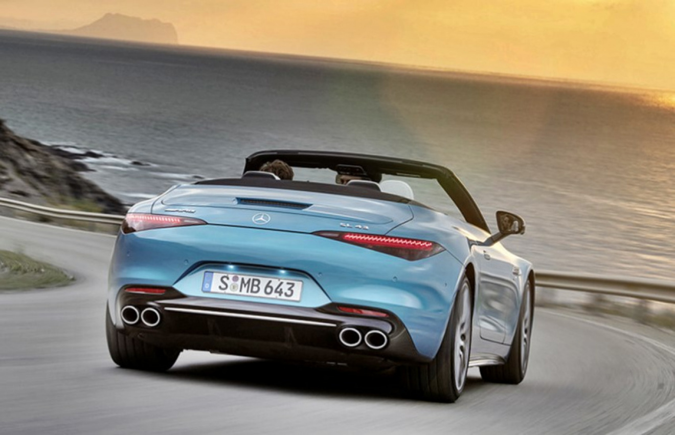 autos, cars, mercedes-benz, mg, mercedes, mercedes-amg sl 43 comes with 4-cylinder engine and electric exhaust gas turbocharger