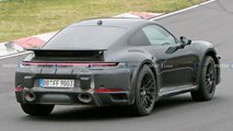 autos, cars, porsche, fresh porsche 911 dakar spy shots catch coupe back at nurburgring
