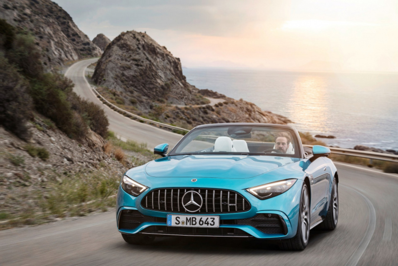 autos, cars, mercedes-benz, mg, mercedes, 2023 mercedes-amg sl43: the lighter, rwd, four-cylinder sl we might not get