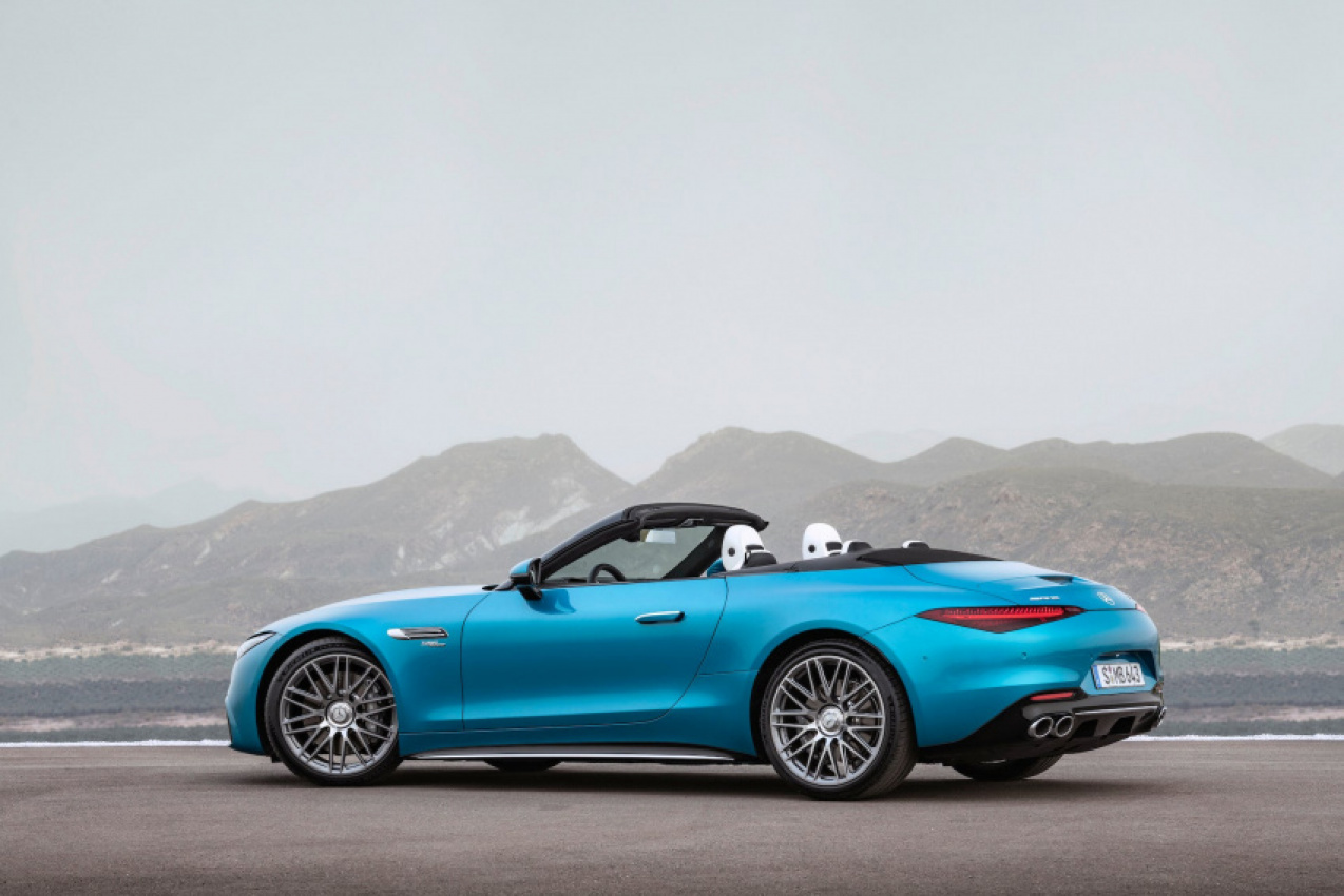 autos, cars, mercedes-benz, mg, mercedes, 2023 mercedes-amg sl43: the lighter, rwd, four-cylinder sl we might not get