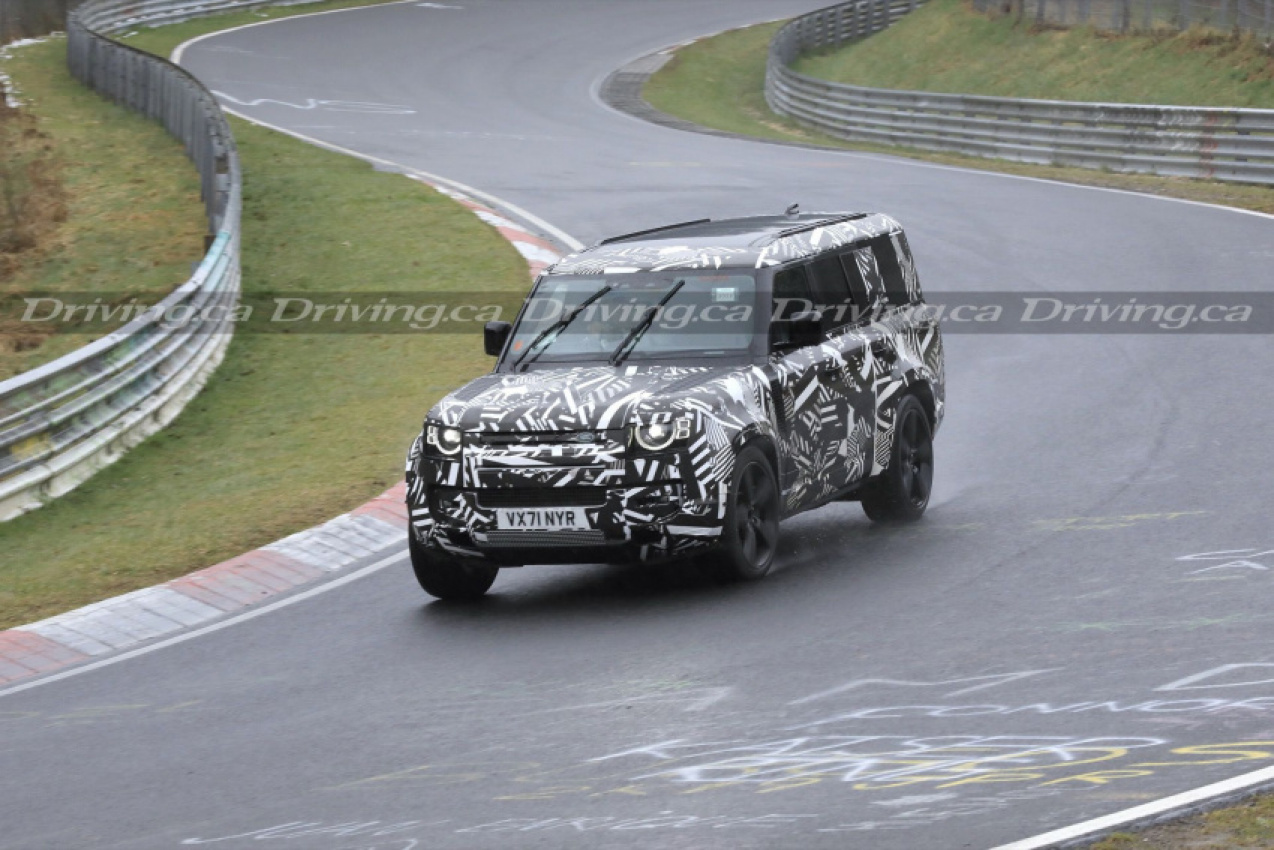 autos, cars, land rover, luxury, land rover defender, spied! v8-powered 2023 land rover defender 130