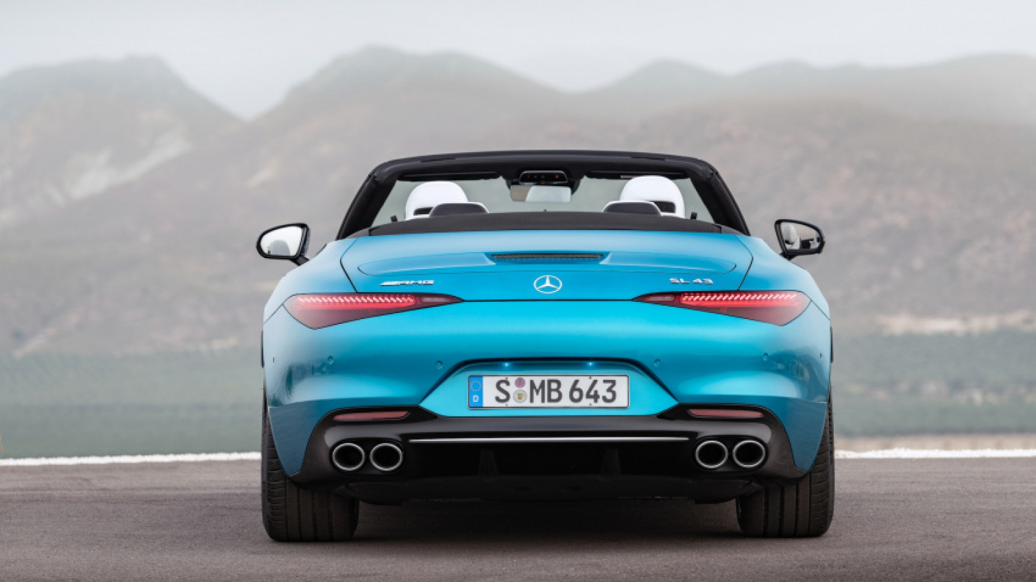 autos, cars, mercedes-benz, mg, news, mercedes, 2023 mercedes-amg sl43 first look: a four-cylinder sports car with f1-derived turbo tech