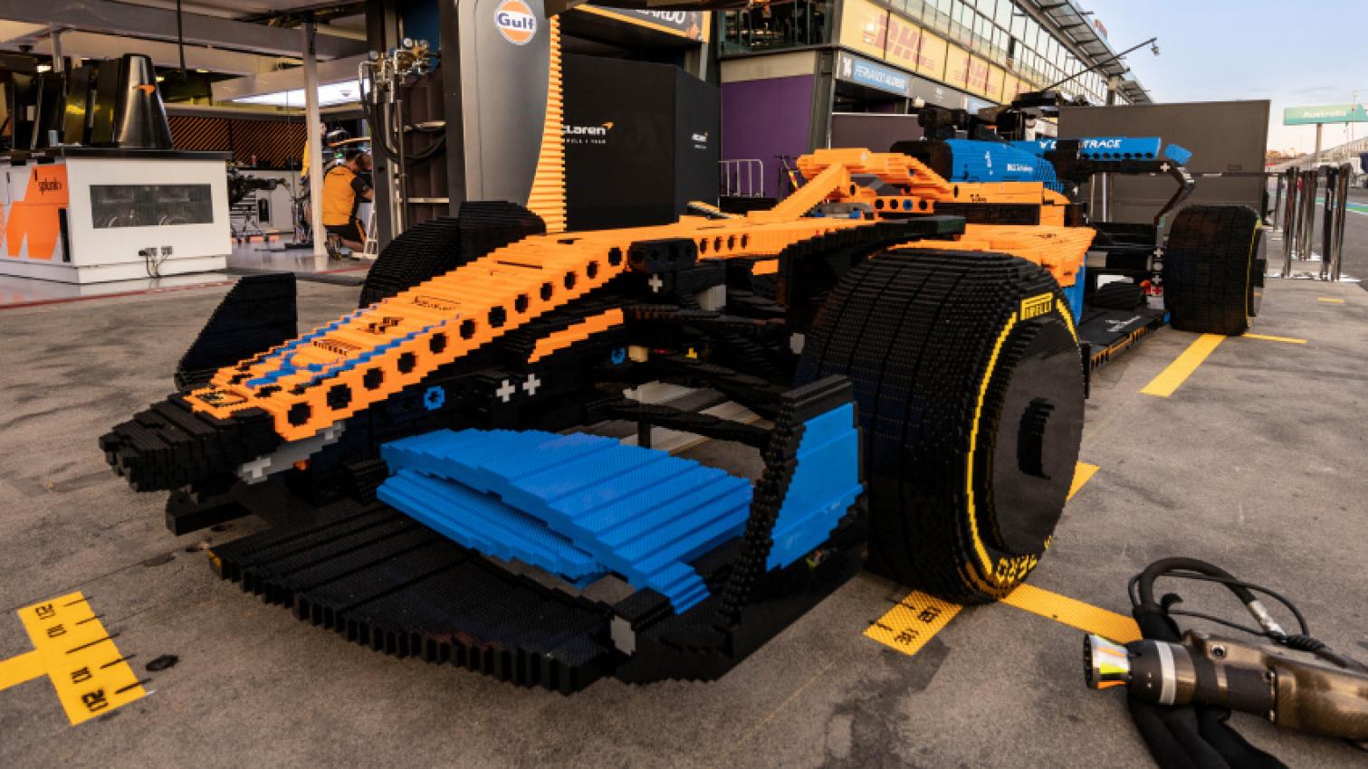 autos, cars, mclaren, check out this life-size mclaren f1 car made entirely of lego