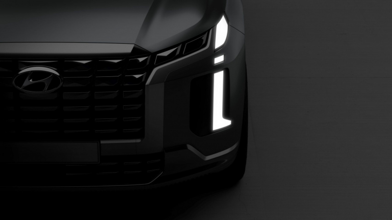 autos, cars, hyundai, android, android, hyundai teases front end of 2023 palisade ahead of april reveal