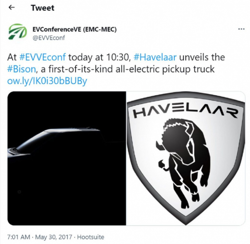 autos, cars, electric truck, trucks, what happened to the havlaar bison, canada’s 1st electric truck
