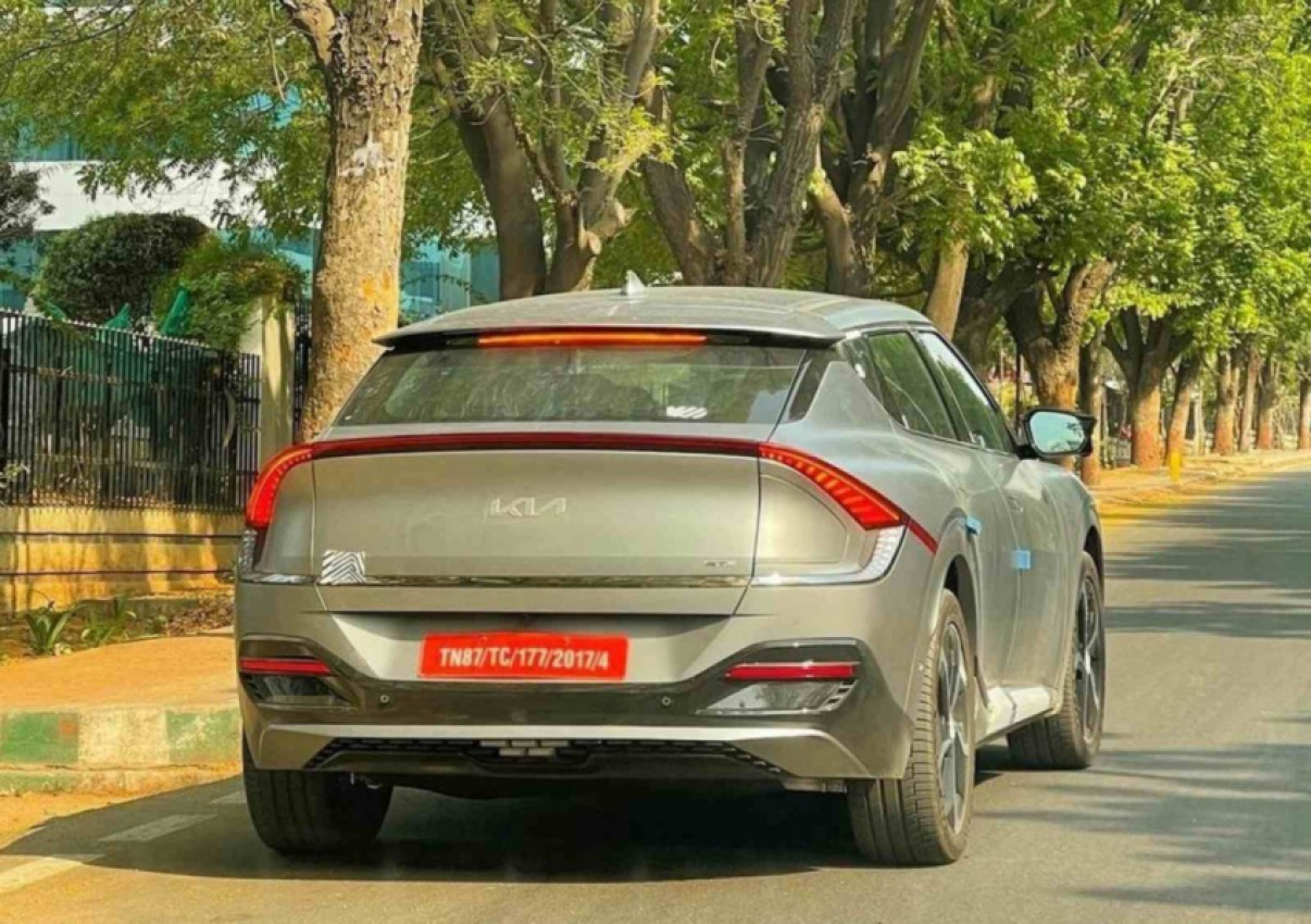 autos, cars, kia, kia ev6 electric car spotted testing in india!