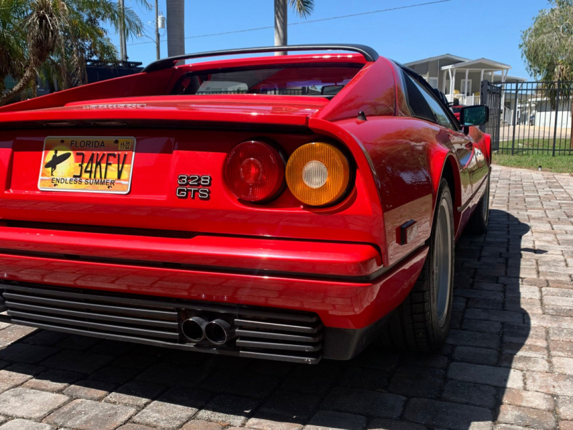 autos, cars, ferrari, american, asian, celebrity, classic, client, europe, exotic, features, german, handpicked, luxury, modern classic, muscle, news, newsletter, off-road, sports, supercar, trucks, 1987 ferrari 328 gts embraces f1 history