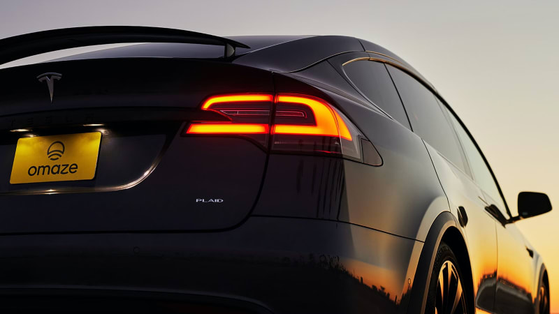 autos, cars, tesla, commerce, omaze, tesla model x, tesla model x plaid, tesla made the model x faster than ever, and you can win one