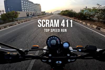article, autos, cars, ram, 2022 royal enfield scram 411 top speed tested on video; faster than himlayan?