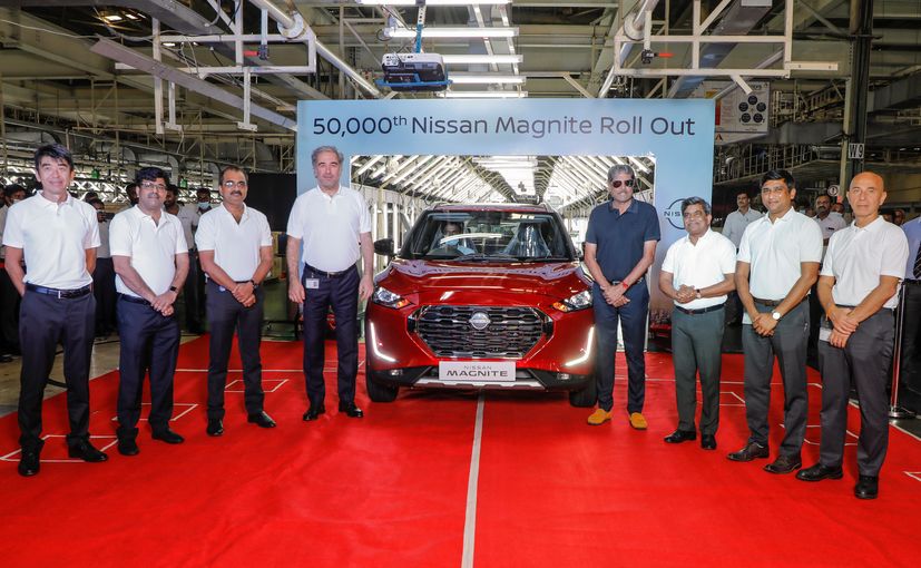 autos, cars, nissan, auto news, car news, carandbike, news, nissan india, nissan magnite, nissan-renault alliance, production milestone, 50,000th nissan magnite rolls off the production line
