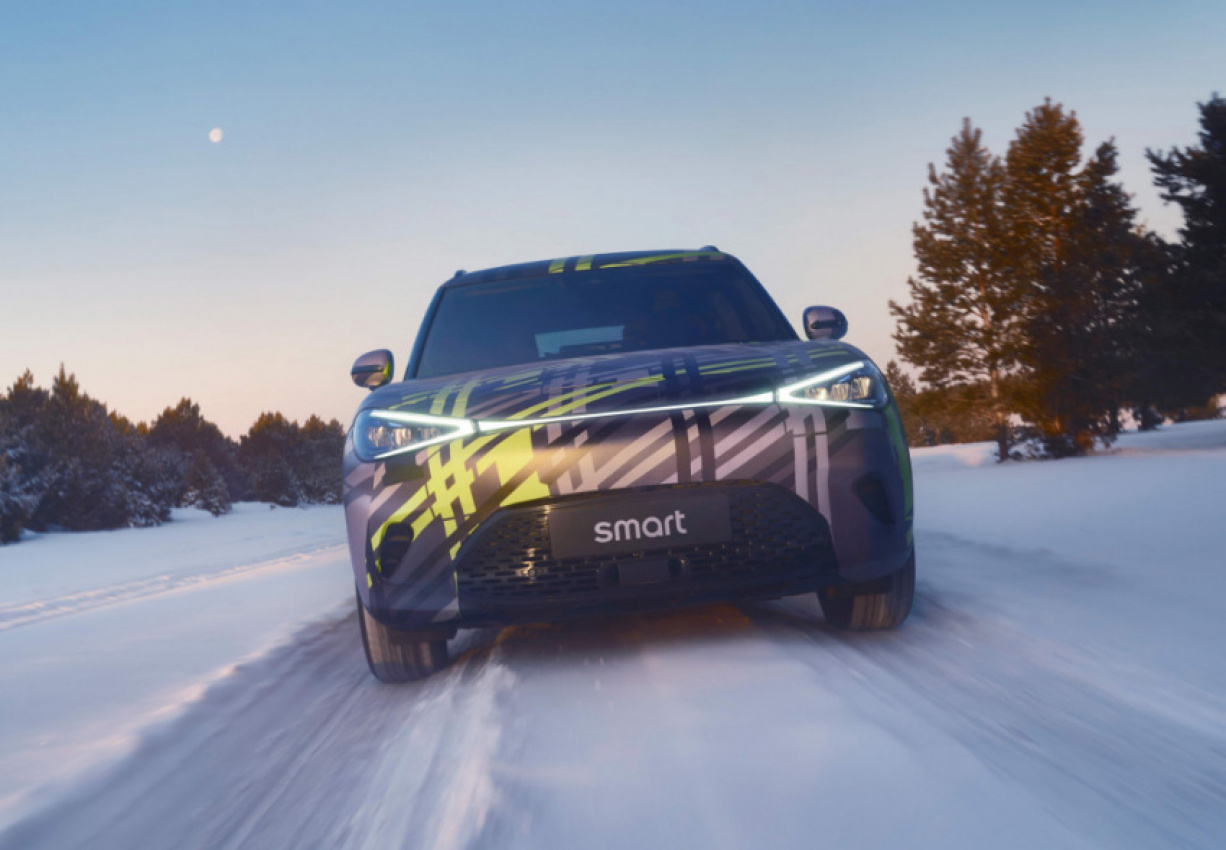 autos, cars, smart, crossovers, electric cars, smart news, spy shots, 2023 smart #1 spy shots: rebooted smart tests electric crossover