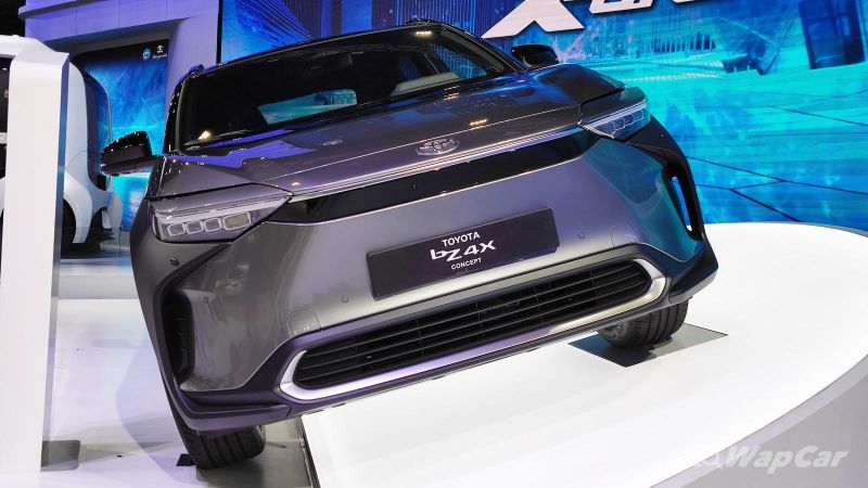 autos, cars, toyota, launching in thailand before us, malaysia-bound toyota bz4x shown at bangkok motor show