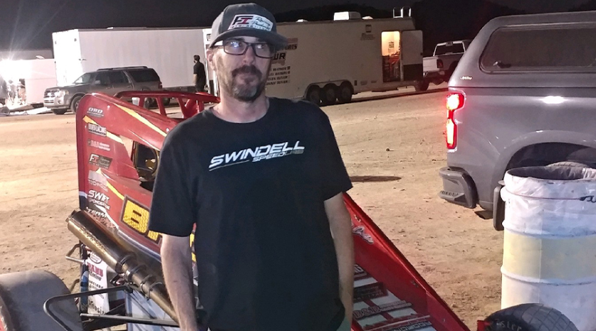 all dirt late models, autos, cars, cory brown rips to second adobe mountain wmr win