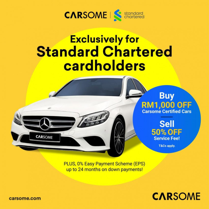 autos, cars, promotions, buy & sell cars: enjoy rm1,000 discount & 50% off service fees for  standard chartered cardholders