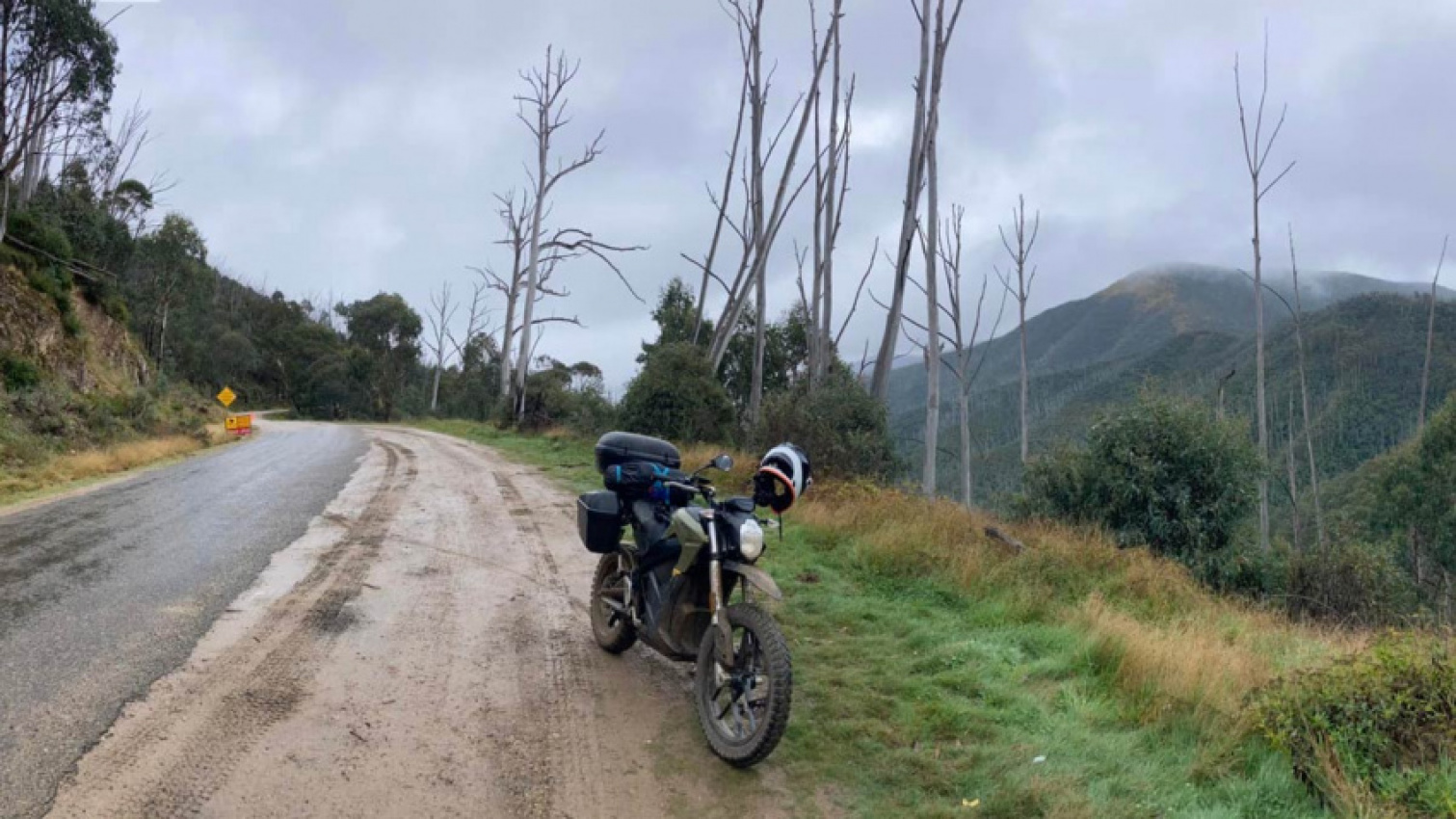 autos, cars, road trips, another weekend “ruined:” electric motorbike rider tackles victorian high country