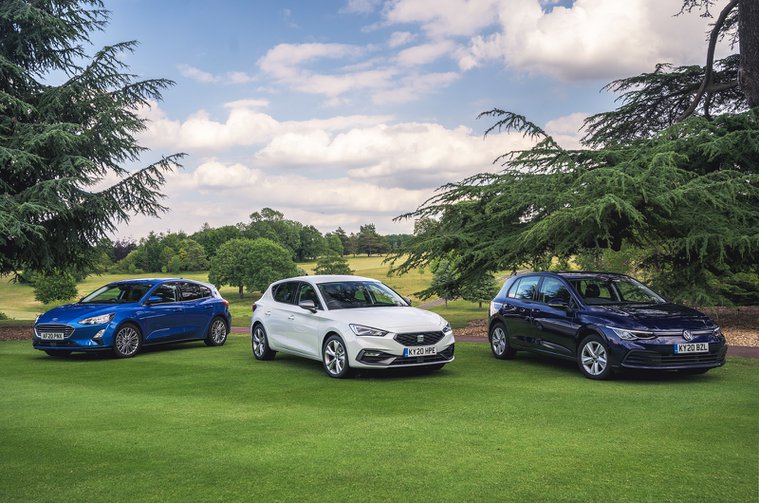 cars, ford, volkswagen, ford focus, used, used car group tests, used test: ford focus vs seat leon vs volkswagen golf