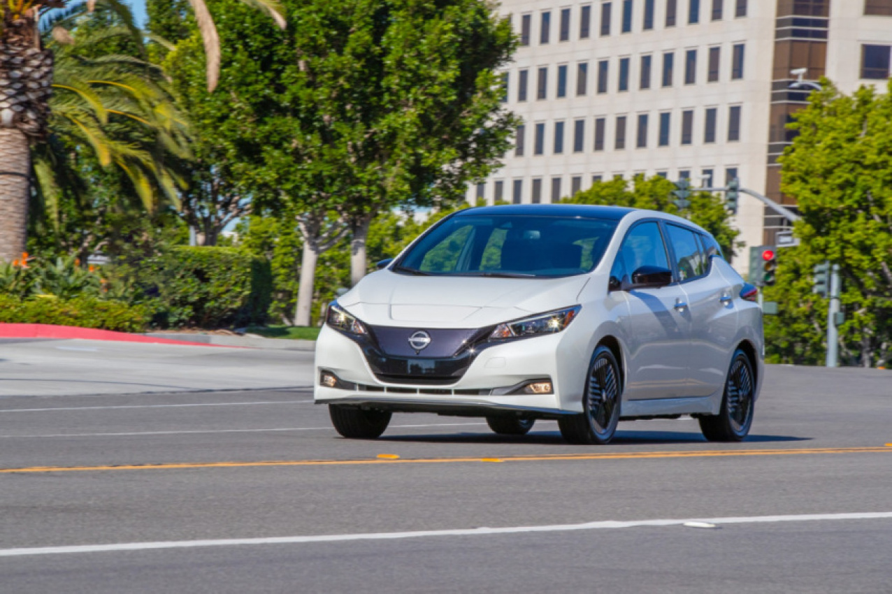 autos, cars, nissan, electric cars, hatchbacks, new york auto show, news, nissan leaf news, nissan news, preview: 2023 nissan leaf heads to new york auto show with new look