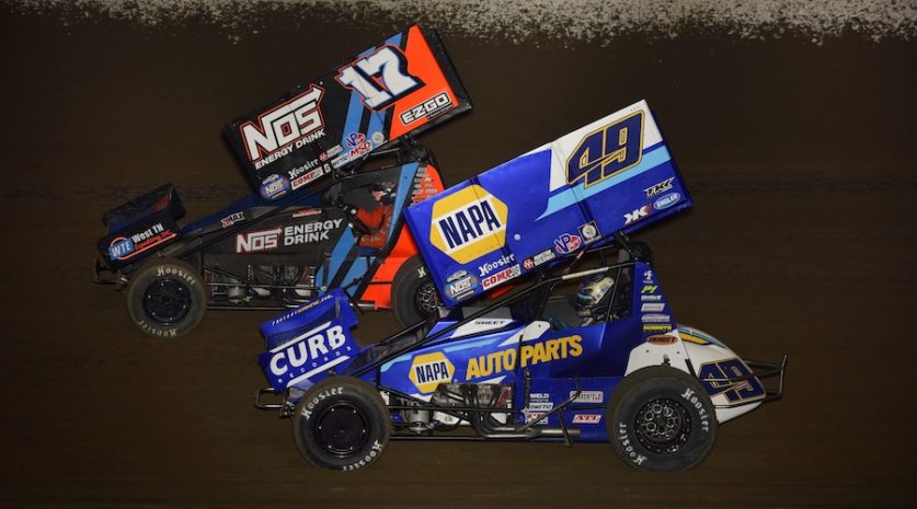 all sprints & midgets, autos, cars, sweet & haudenschild lead outlaws to i-55