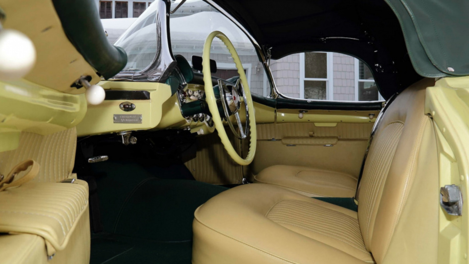 autos, cars, chevrolet, chevrolet corvette, corvette, corvette, ultra-rare harvest gold 1955 corvette hits the auction block